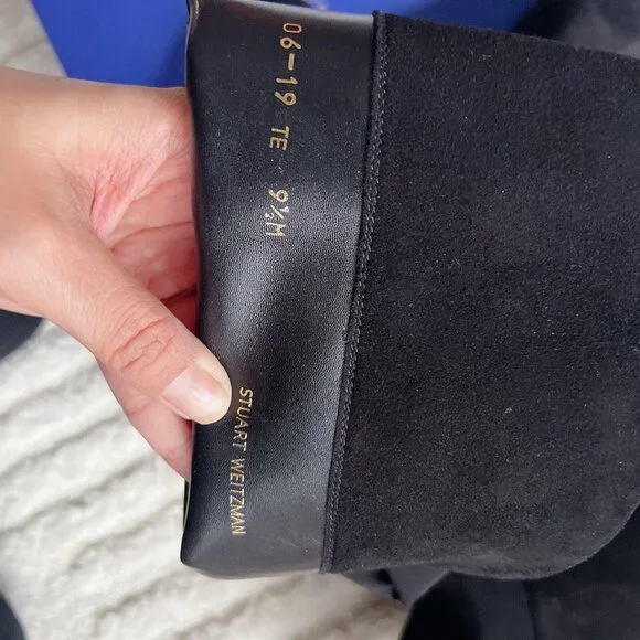 Stuart Weitzman City  Womens Over-the-knee OTK Stretchy Boots Black Suede US 9.5 - Picture 10 of 12